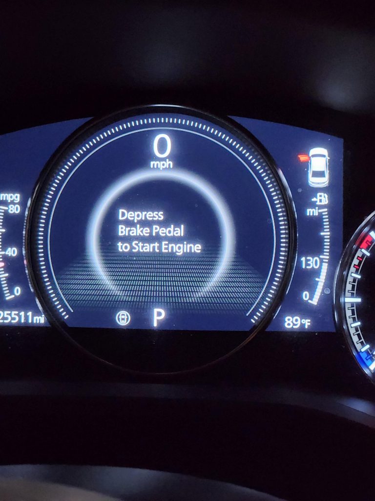 Depress Brake Pedal to Start Engine Mazda