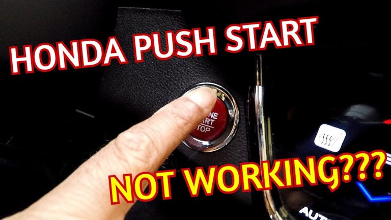 Honda Crv Won'T Start Push Button