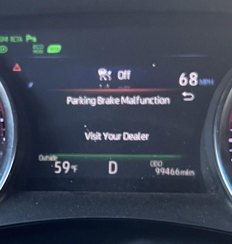 Parking Brake Malfunction Toyota