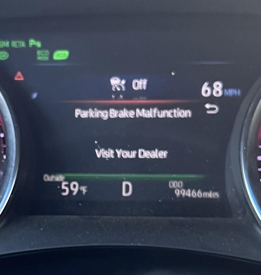 Parking Brake Malfunction Toyota