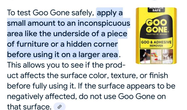 Is Goo Be Gone Safe on Car Paint