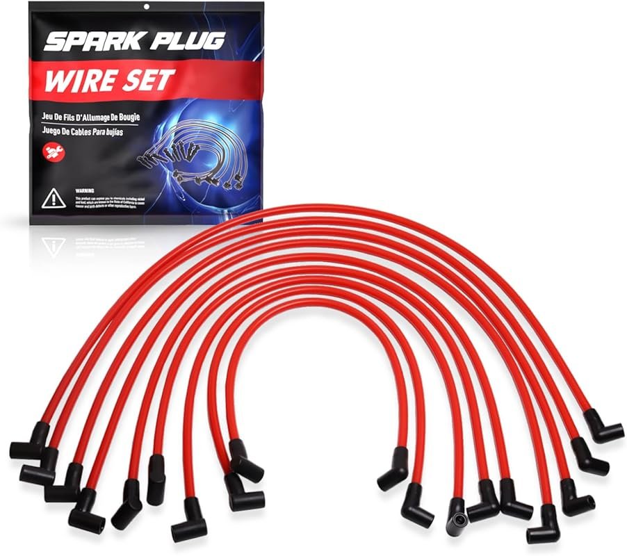 ENA 10.5mm V8 Spark Plug Wire Set for Chevy HEI SBC BBC 350 383 454 En