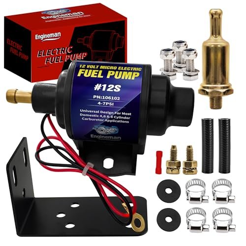 ENGINEMAN Micro Electric Gasoline Fuel Pump Universal 12V...