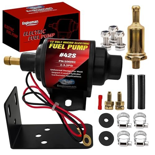 ENGINEMAN Gasoline Electric Fuel Pump Universal 5/16 Inch...