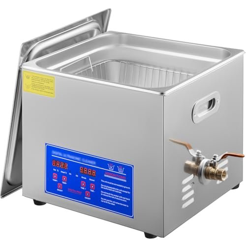 VEVOR 15L Ultrasonic Cleaner with Digital Timer&Heater for...